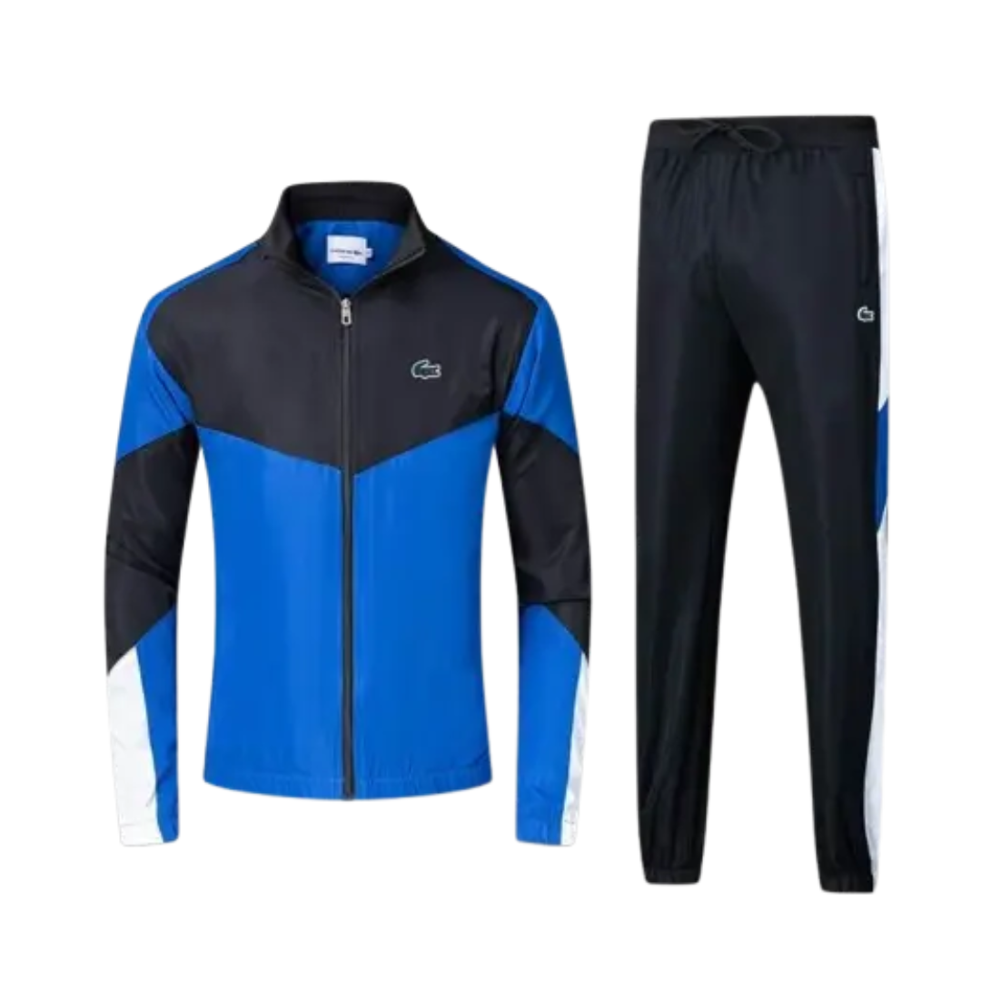 Lacoste Zip-Up Tracksuit Black/Blue 2026 | Drip Kickz Lacoste Zip-Up Tracksuit Black/Blue