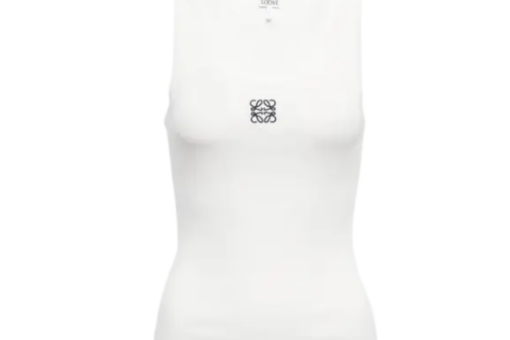 Loewe Anagram Cotton-Blend Tank Top White