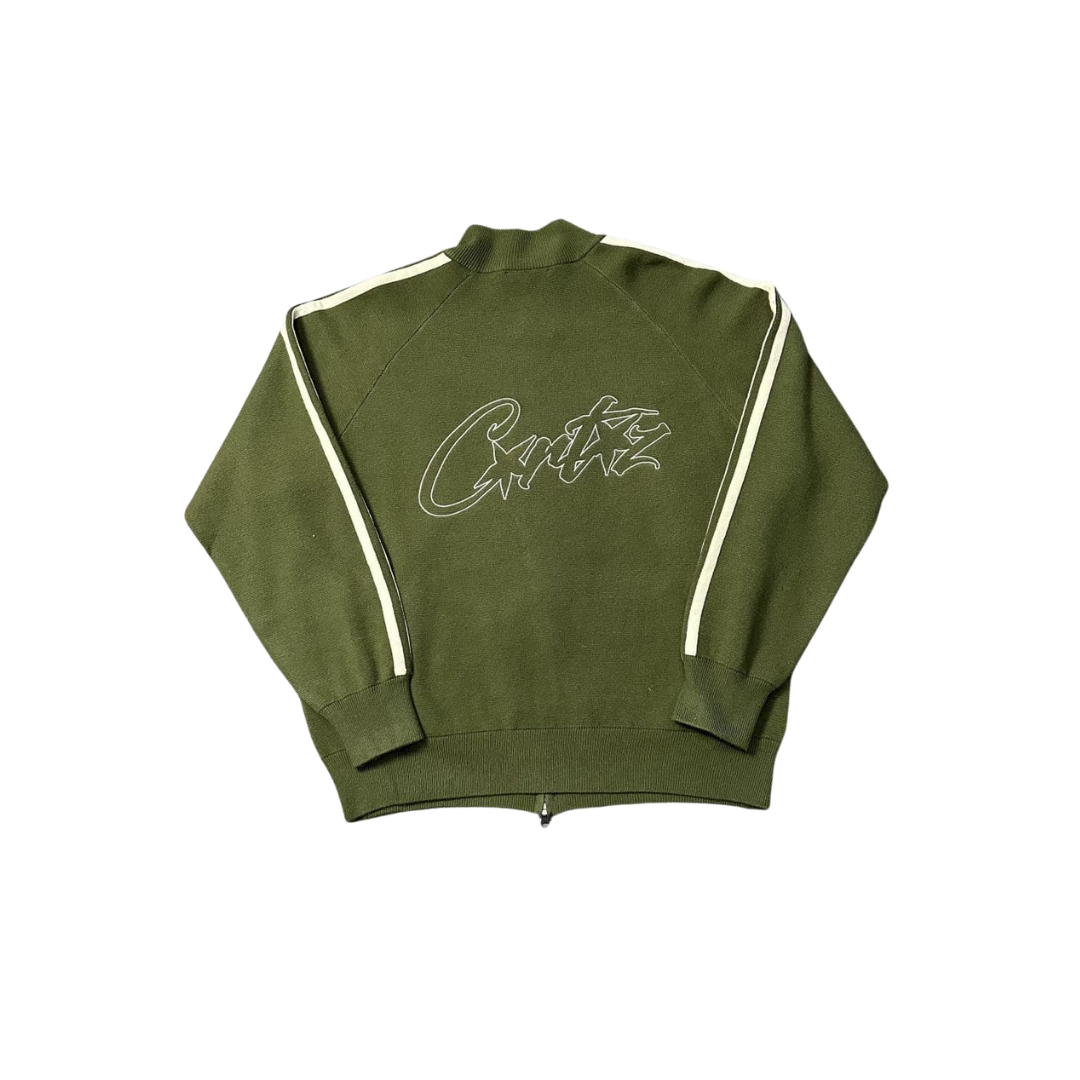 Corteiz Knit Zip Up Fleece Jacket Green 2026 | Drip Kickz Corteiz Knit Zip Up Fleece Jacket Green - Image 2