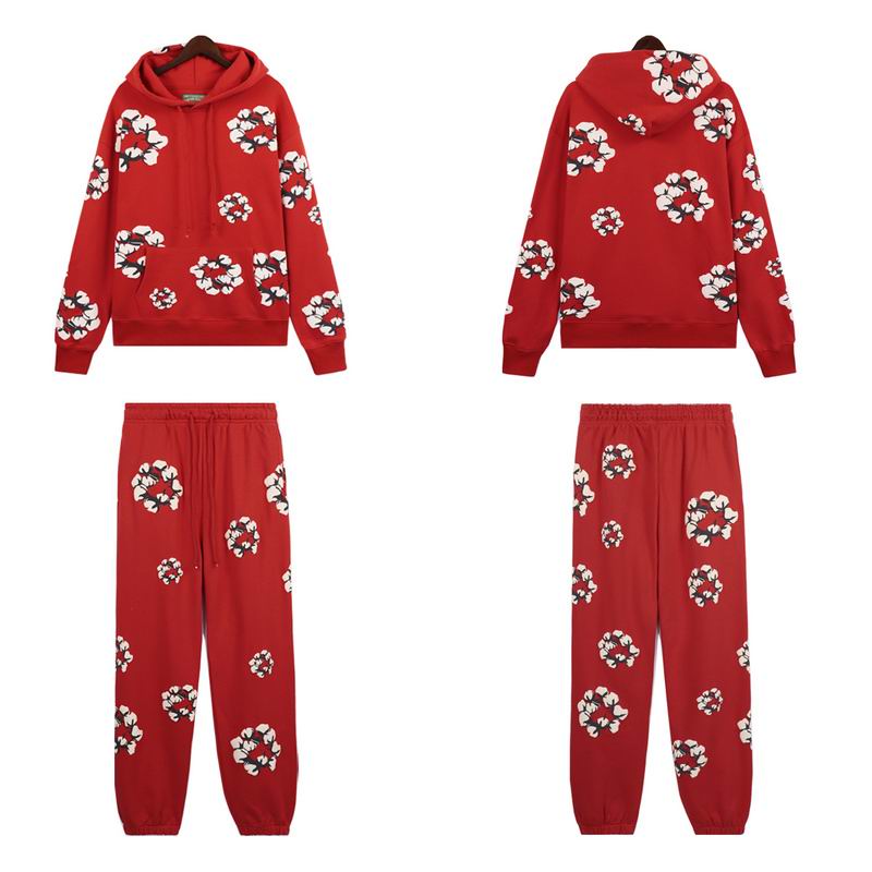 Denim Tears Floral Oversized Tracksuit Red 2026 | Drip Kickz Denim Tears Floral Oversized Tracksuit Red