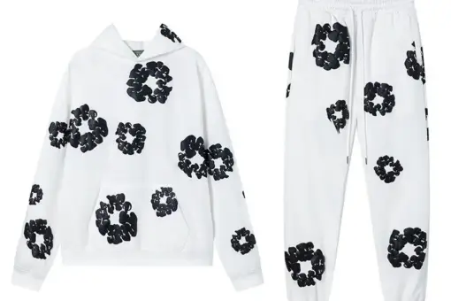 Denim Tears Black Flora Tracksuit White