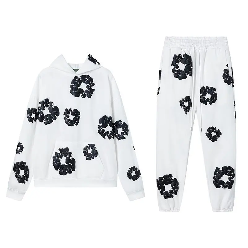 Denim Tears Black Flora Tracksuit White 2026 | Drip Kickz Denim Tears Black Flora Tracksuit White