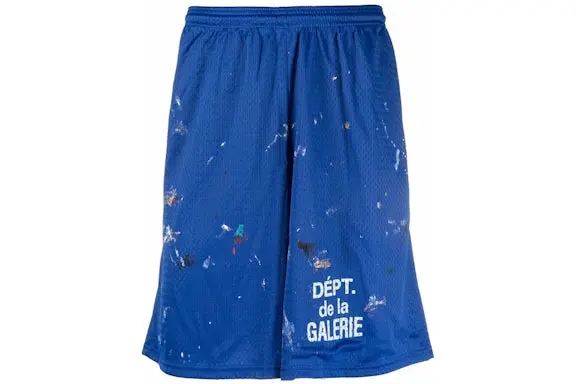 Gallery Dept. French Studio Gym Paint Shorts Blue/White 2026 | Drip Kickz Gallery Dept. French Studio Gym Paint Shorts Blue/White