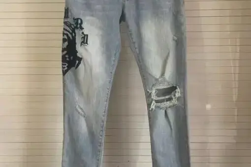 Amiri Jeans Fade White