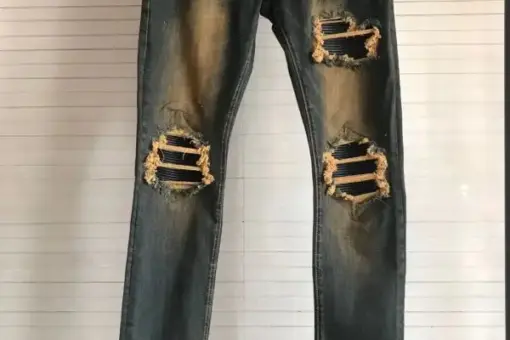 Amiri Jeans Fade Orange & Black