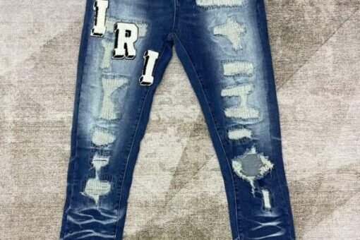 Amiri Distressed Jeans Fade Blue
