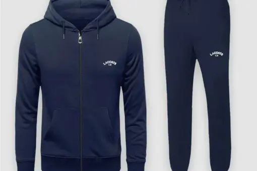 Lacoste Classic Letter Print Tracksuit Navy Blue