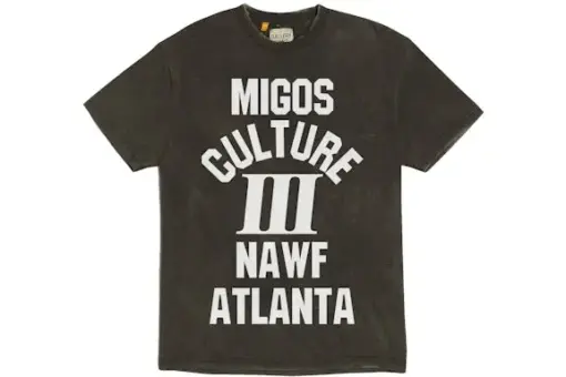 Migos x Gallery Dept. For Culture III YRN T-shirt Washed Black