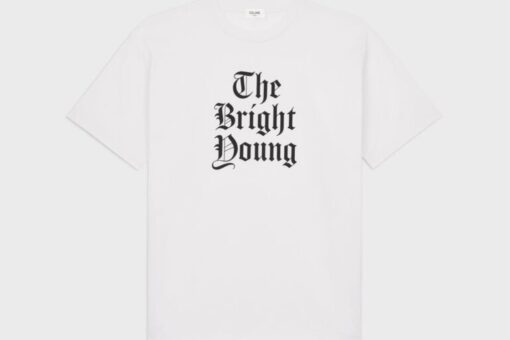 Celine bright young loose t-shirt in cotton jersey white