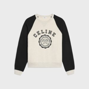 blason loose sweatshirt IN cotton fleece cream