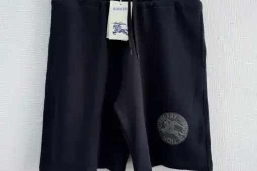 Burberry Equestrian Knight-print Shorts Black