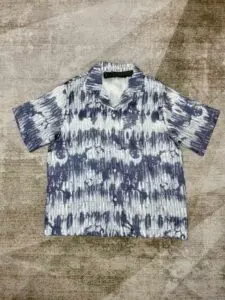 Amiri Tie Dye Bowling Shirt Blue