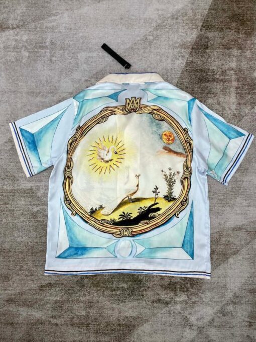 Amiri Multicolor Graphic Landscape Print Bowling Shirt White 2026 | Drip Kickz Amiri Multicolor Graphic Landscape Print Bowling Shirt White - Image 2