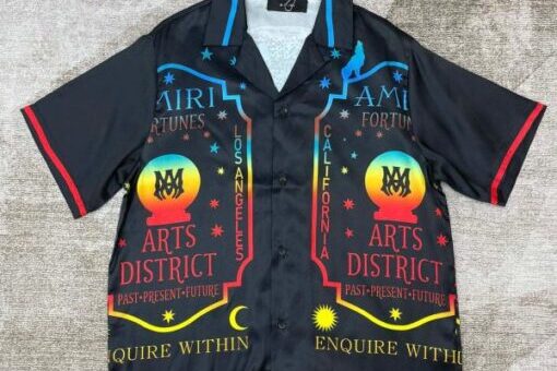 Amiri Fortune Bowling Shirt Black