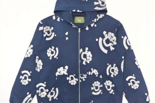 Denim Tears Zip Hoodie Blue