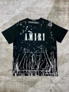 Amiri Slit Letter Printed T-shirt Black