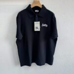 BURBERRY Cotton Polo T-Shirt Sky Black