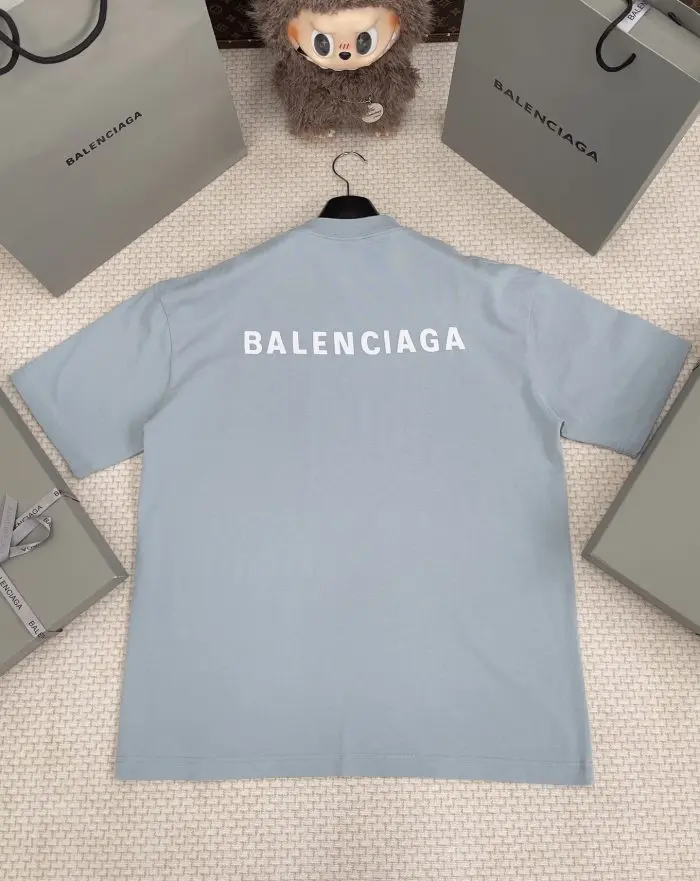 Balenciaga Light Blue Crewneck T Shirt 2026 | Drip Kickz Balenciaga Light Blue Crewneck T Shirt - Image 2