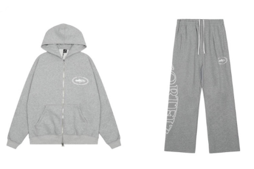 Corteiz Superior Royale Zip Hoodie Traksuit Grey