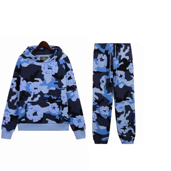 Denim Tears Wreath Print Cotton Washed Military Blue 2026 | Drip Kickz Denim Tears Wreath Print Cotton Washed Military Blue
