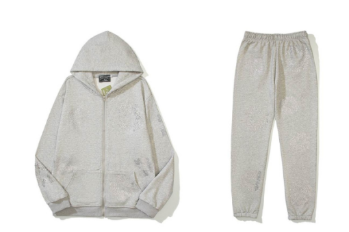 Denim Tears Kapok Flower Pattern Printed Tracksuit Grey