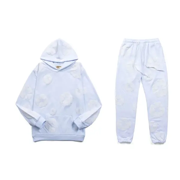 Denim Tears Black Flora Tracksuit Pale Blue 2026 | Drip Kickz Denim Tears Black Flora Tracksuit Pale Blue