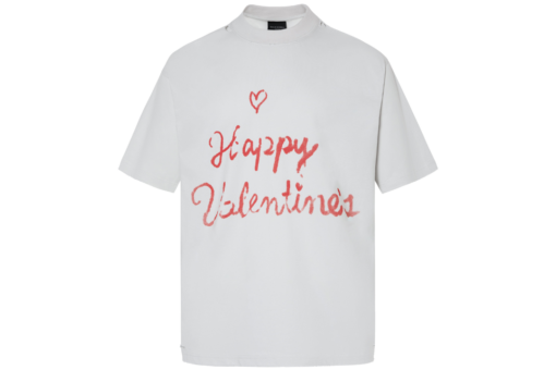 Balenciaga Short Sleeve T Shirt White Happy Valentines