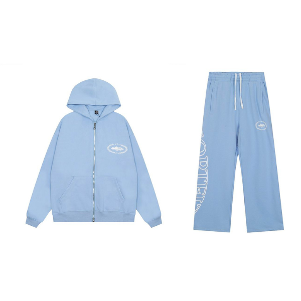 Corteiz Island Puff Print Zip Hoodie Sky Blue 2026 | Drip Kickz Corteiz Island Puff Print Zip Hoodie Sky Blue