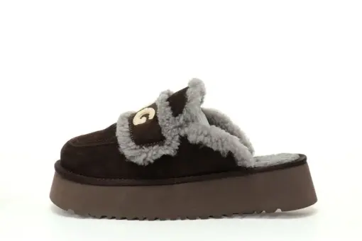 UGG Platform Logo Slipper Black