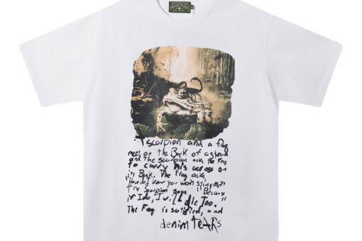 Denim Tears Graphic Text Print T Shirt White