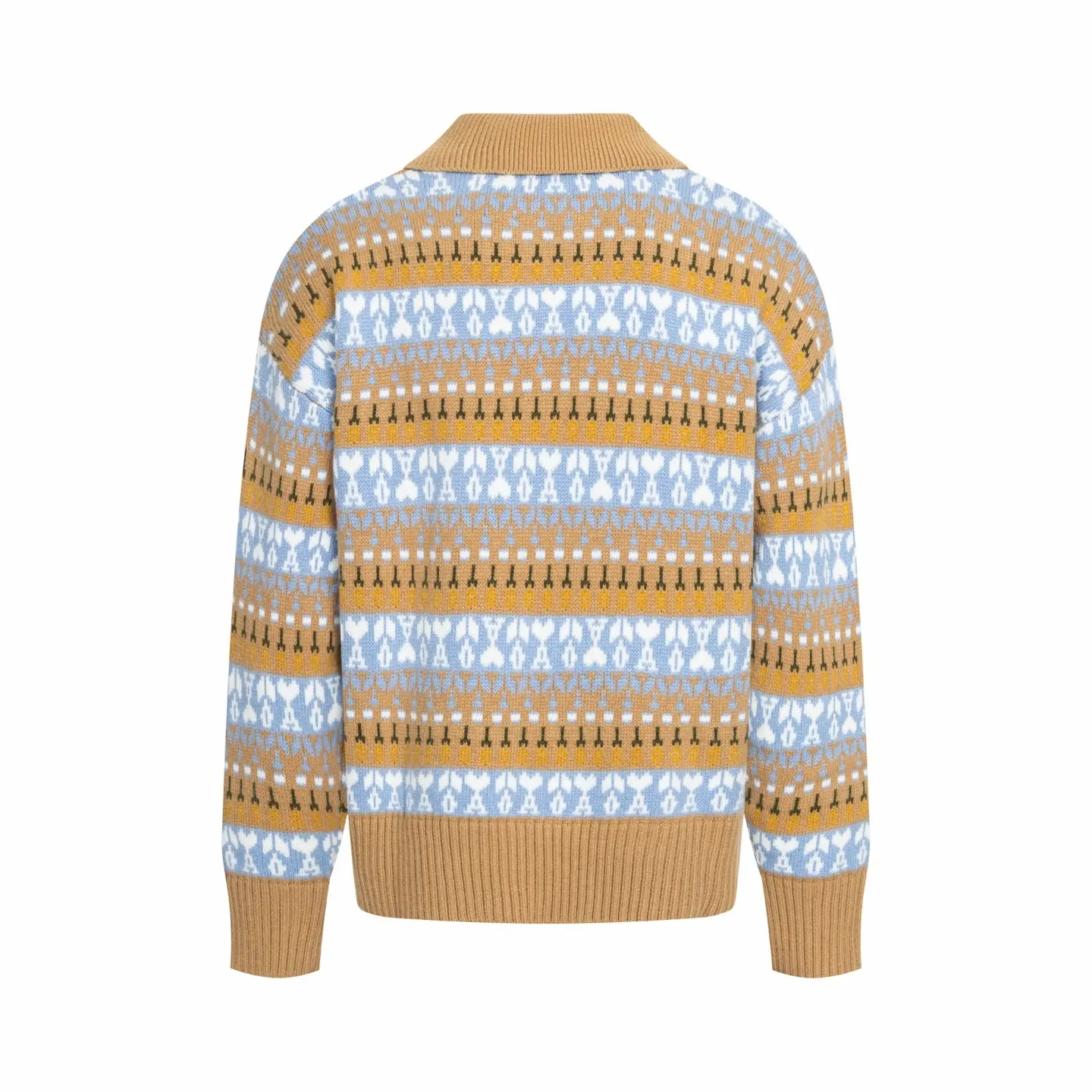 Ami Paris Fair Knit Polo Sweater Natural 2026 | Drip Kickz Ami Paris Fair Knit Polo Sweater Natural - Image 2