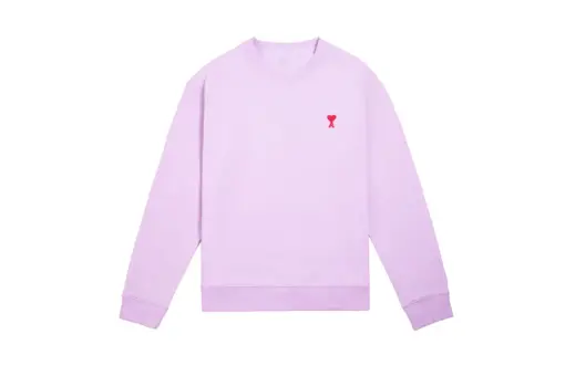 Ami Paris De Coeur Long Sleeved Sweatshirt Pink