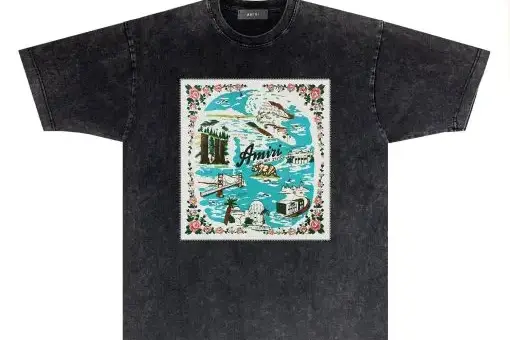 Amiri White California T-Shirt Black