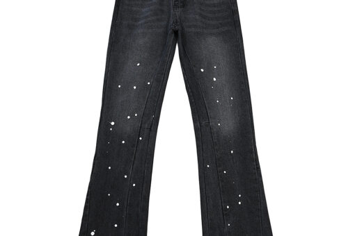 GALLERY DEPT. Washed Black Jeans With Polka Dot