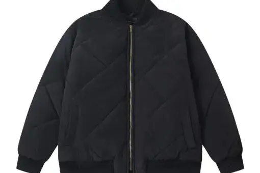 Corteiz Olde English Quilted Bomber Jacket Black