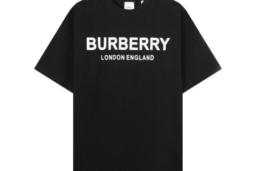 Burberry Logo Print Cotton T-Shirt Black