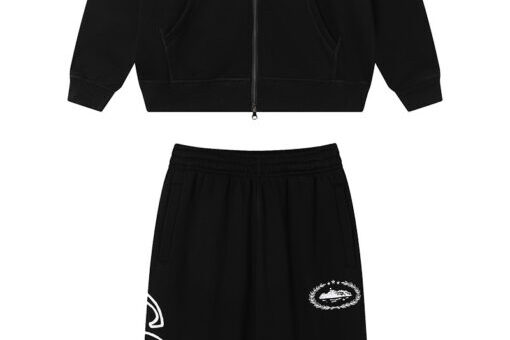 Corteiz Colly Arch Zip Tracksuit Black