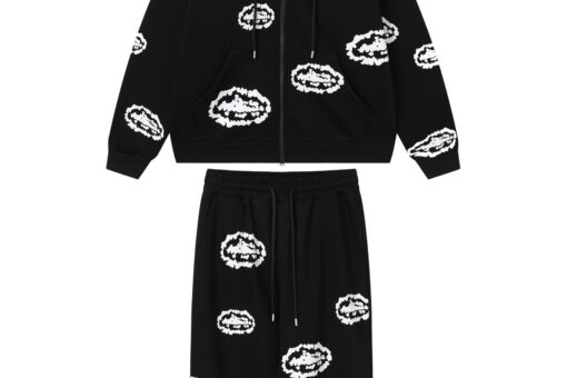 Denim Tears x Corteiz Cotton Wreath Sweatsuit Black