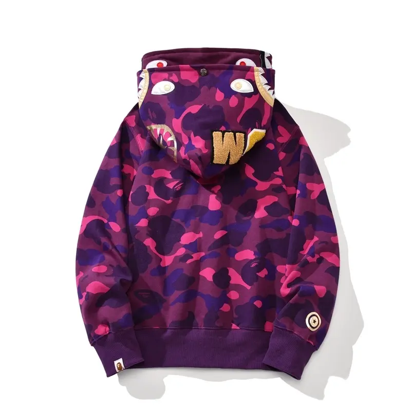 BAPE Shark Hooded Hoodie Purple Pink 2026 | Drip Kickz BAPE Shark Hooded Hoodie Purple Pink - Image 2