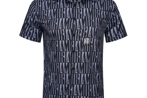 Alternative view of Amiri Logo-Jacquard Short-Sleeve Shirt Black