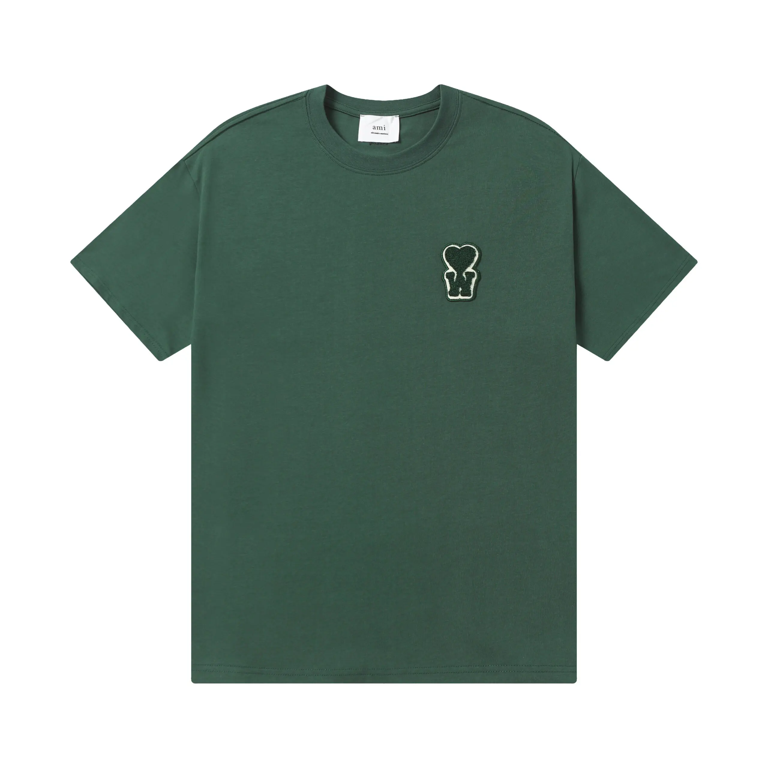 Ami Paris T-Shirt Cream Green 2026 | Drip Kickz Ami Paris T-Shirt Cream Green