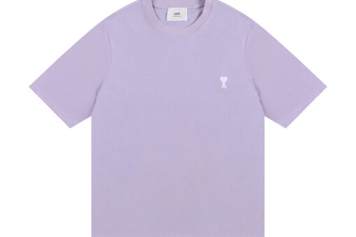 AMI Paris Cropped T-Shirt Pink