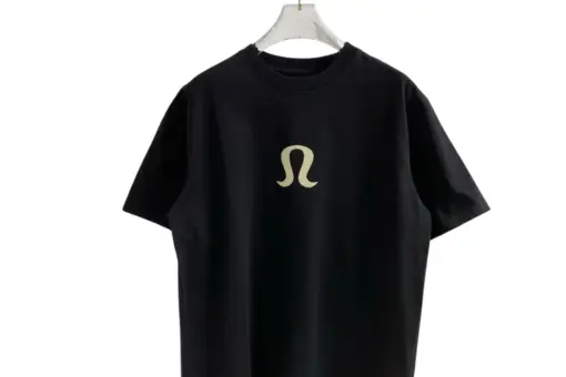Lululemon T Shirt Gold Graphic Branded