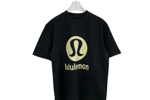 Lululemon Short-Sleeve T Shirt Gold Graphic Black