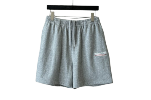 Balenciaga Political Campaign Sweat Shorts Gray