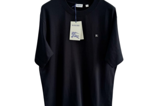 Burberry EKD Cotton T Shirt Crew Neck Top Black