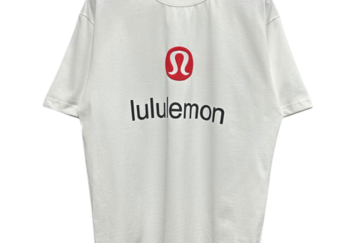 Lululemon Short-Sleeve T Shirt Wordmark Printed White