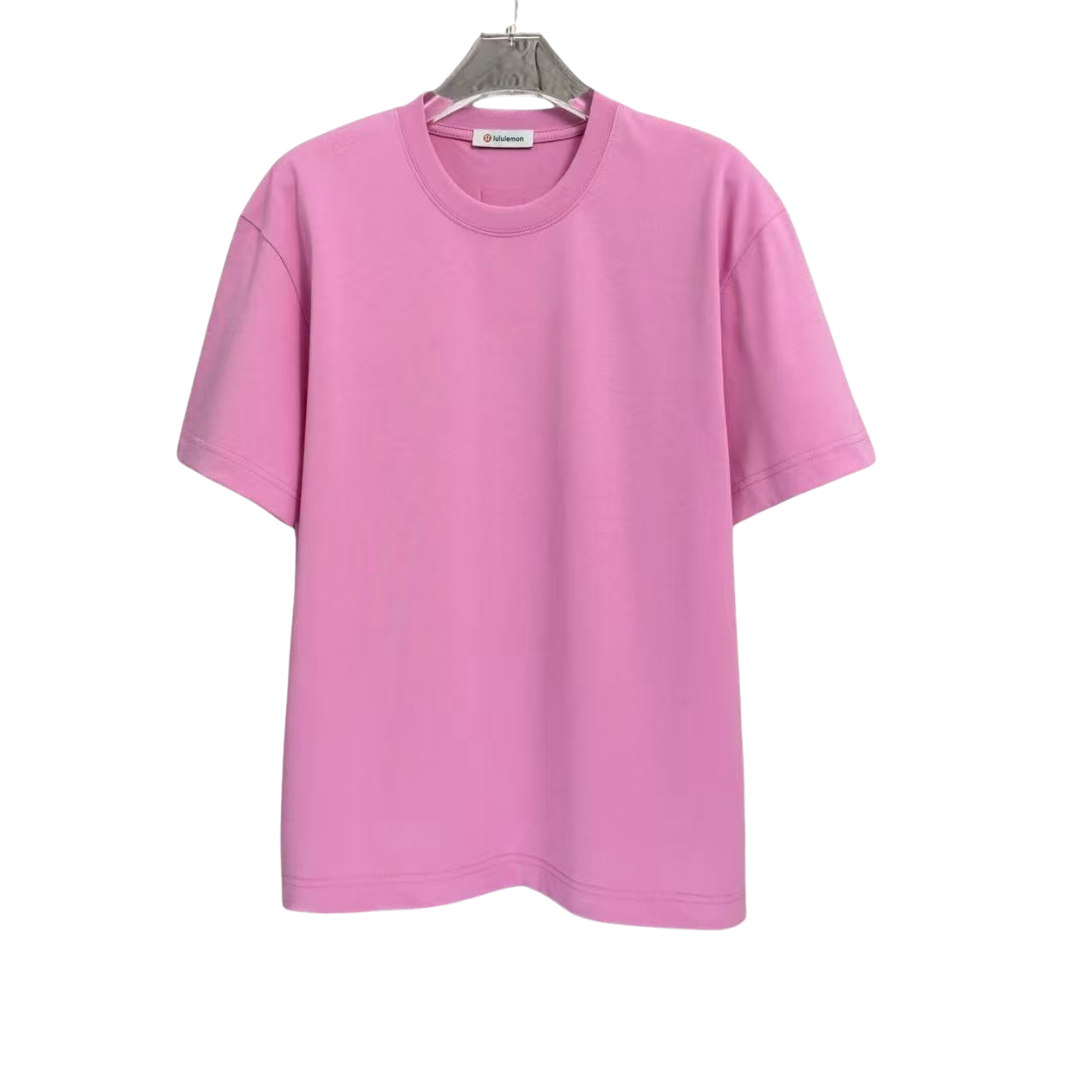 Lululemon Short Sleeve Heavyweight Cotton Jersey T-Shirt Pink 2026 | Drip Kickz Lululemon Short Sleeve Heavyweight Cotton Jersey T-Shirt Pink