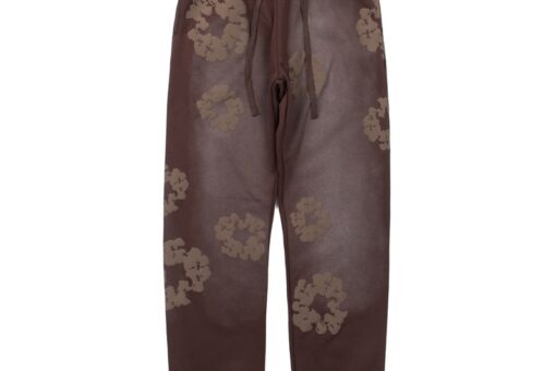 Denim Tears Dark Brown Trousers Sweatpant With Floral Print