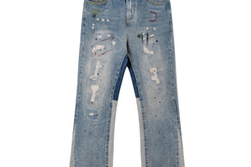 Gallery Dept. Washed Denim White Ripped Jeans